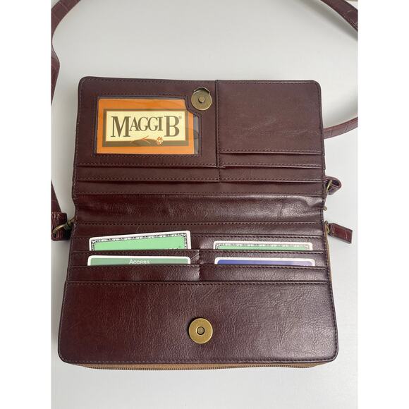 VTG NWOT Maggie B Womens 90s Paisley Tapestry Fabric Wallet Street Style Chic - Picture 4 of 11